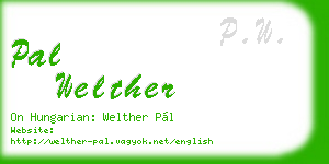 pal welther business card